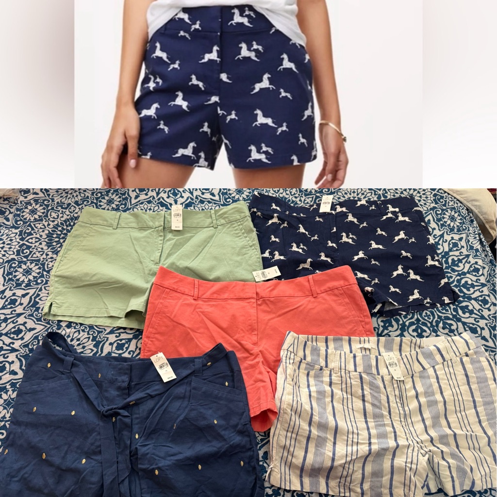 Nwt Lot 5 Ann Taylor Loft Linen & Cotton Shorts Plus Size 16 Retail: $260!